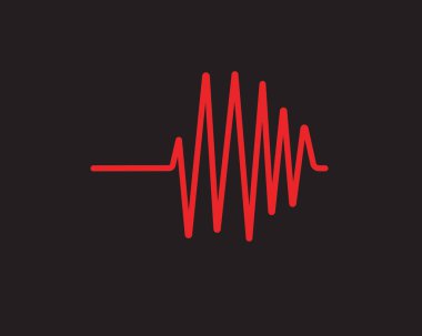ses dalgası ilüstrasyon logo vektör şablonu