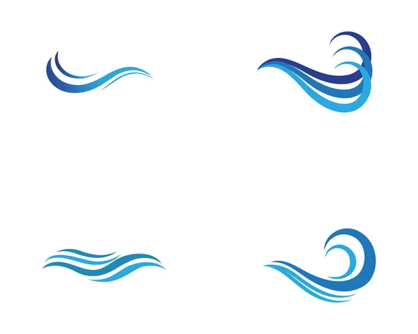 Ola Agua Logo Playa — Vector de stock