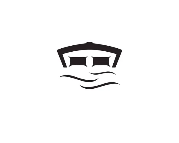 Ágy Jel Szimbólum Hotel Üzleti Logo — Stock Vector