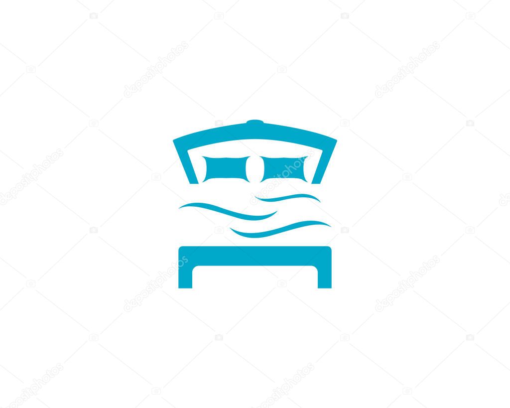 Bed logo and symbol hotel business logo