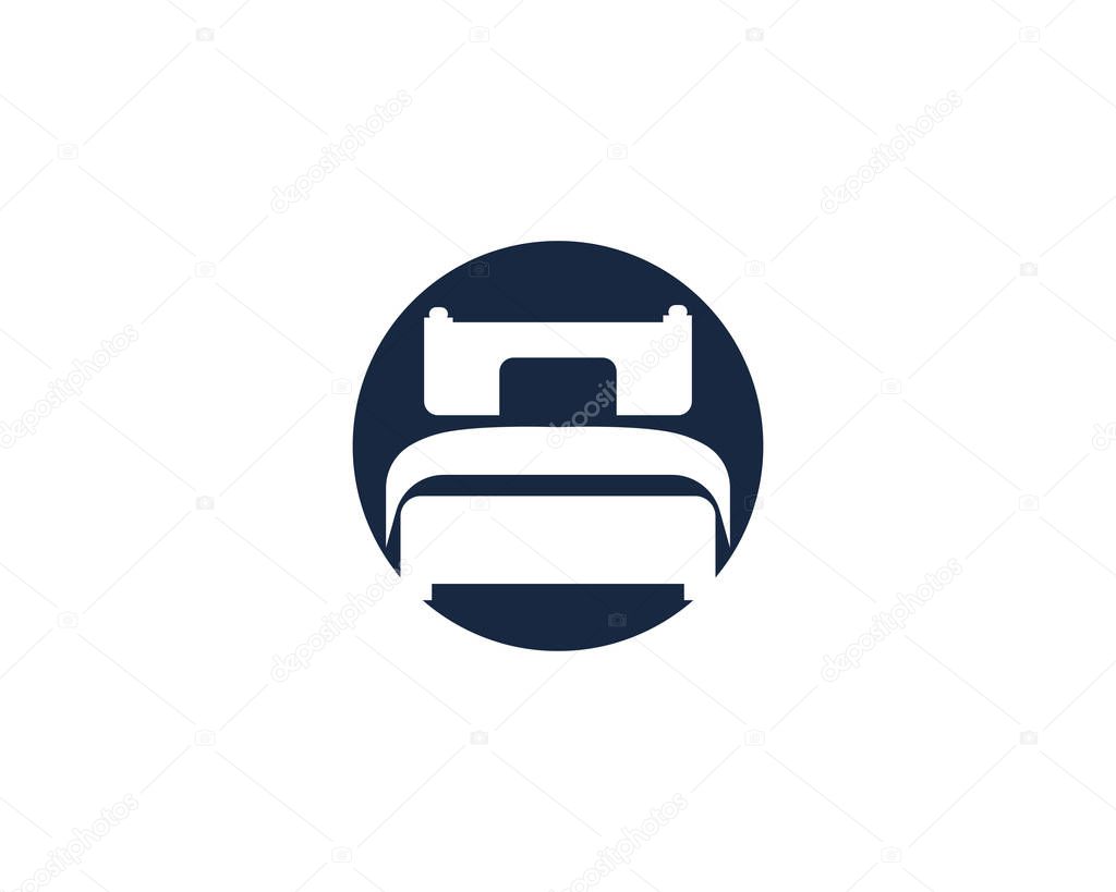 Bed logo and symbol hotel business logo