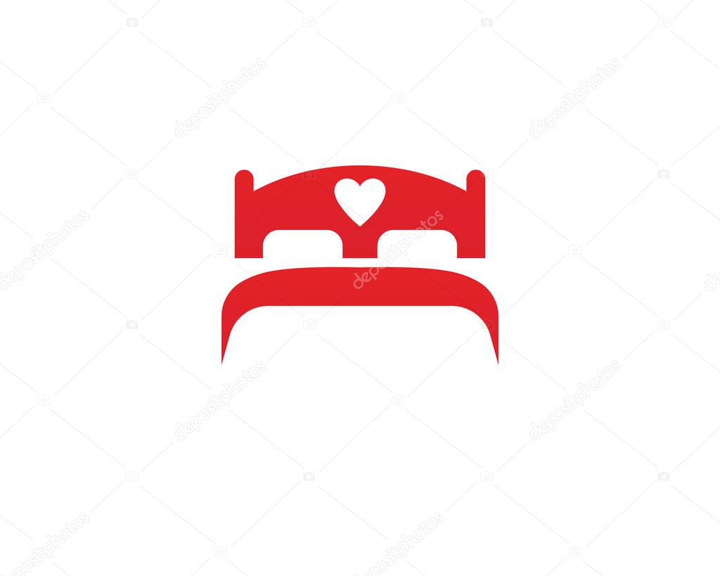 Bed logo and symbol hotel business logo