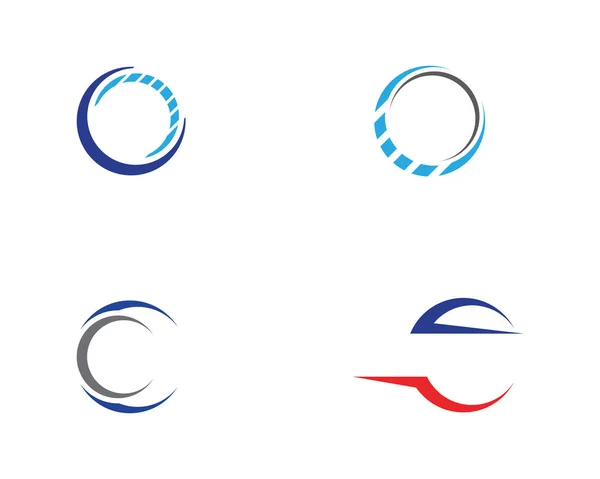 Círculo Logotipo Símbolos Empresa Technolog — Vector de stock