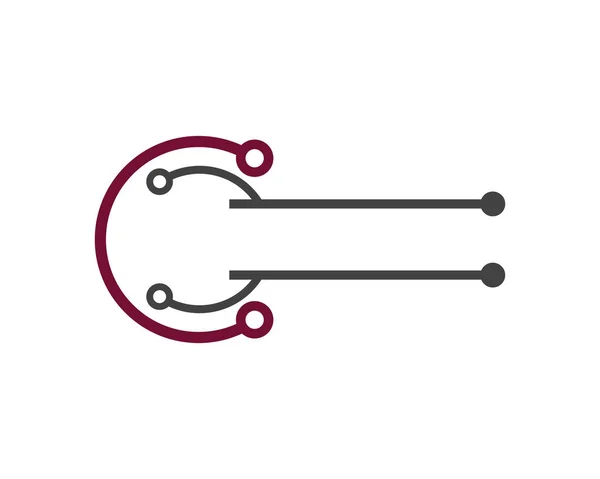 Circle Logo Symbols Business Technolog — Stock Vector