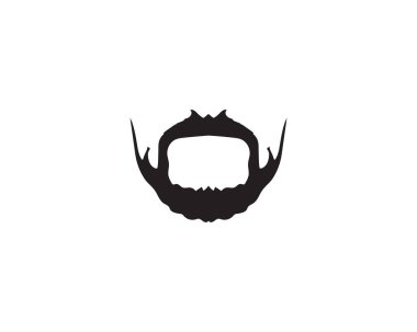 bıyıklı adam logo vektör simgesi