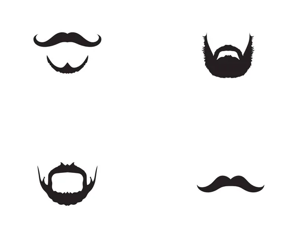 Mustasch Mannen Logotypen Vektor Symbol — Stock vektor