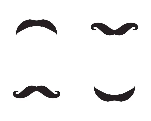 Moustache Homme Logo Vecteur Symbole — Image vectorielle