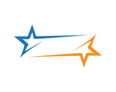 Yıldız Logo Şablonu vektör çizim deseni