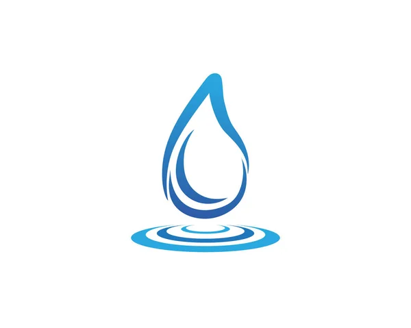 Víz Csepp Sablon Logo Vektoros Illusztráció Design Vektor — Stock Vector