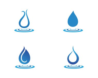 Su damla Logo şablonu vektör çizim tasarım - vektör