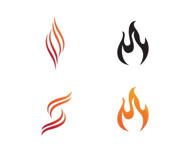 Alev Logosu şablon ikonu Yağ, gaz ve enerji logosu concepsi