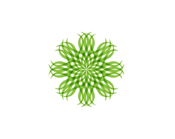 Vert Feuille Écologie Élément Nature Vecteur Icône — Image vectorielle