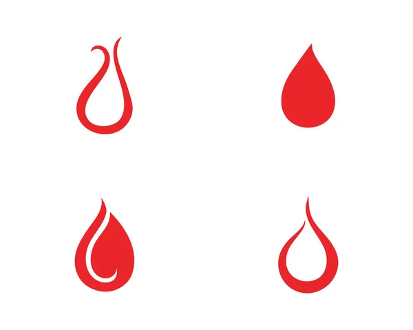 Blod Droppe Röd Vektor Ico — Stock vektor