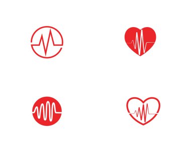 Kalp beat dalga logosu hattı