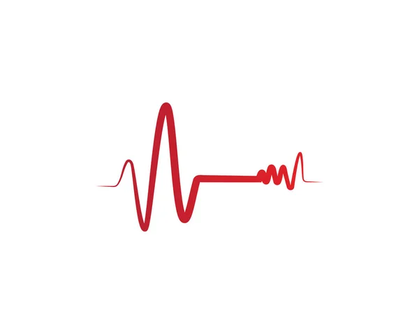 Coeur Battement Hôpital Ligne Logo Vecteur — Image vectorielle