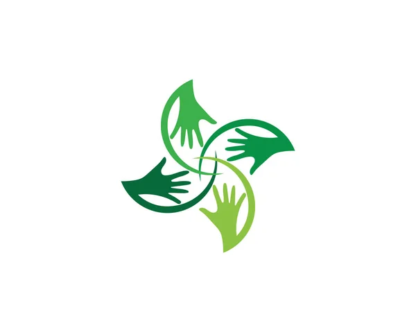 Elini Sıkmak Sembolü Logo Sembolü — Stok Vektör
