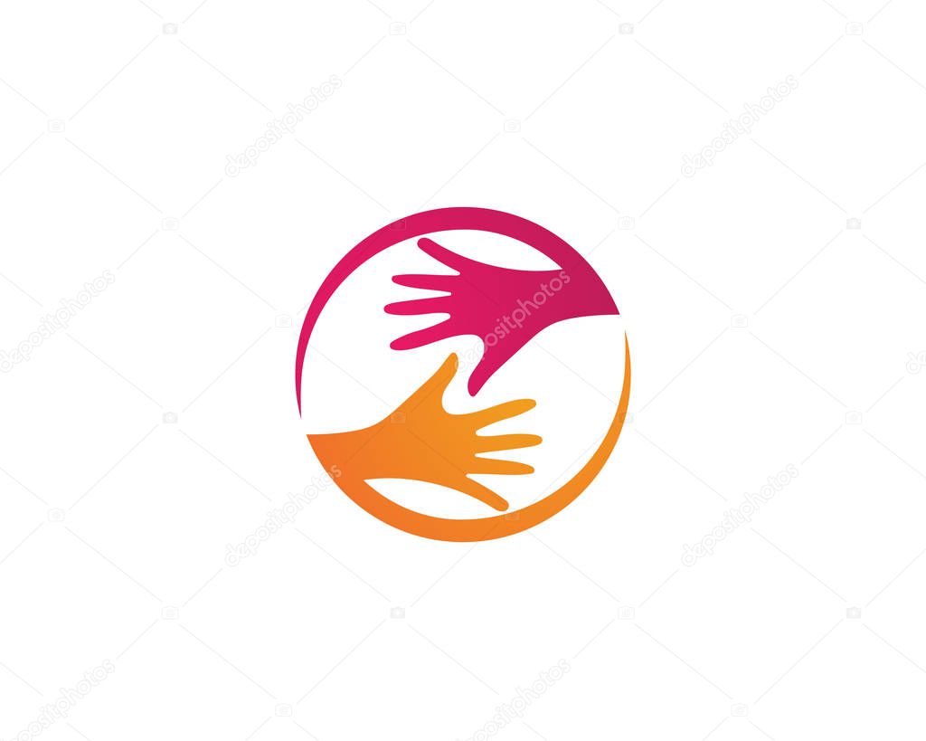 Hand shake symbol logo and symbol