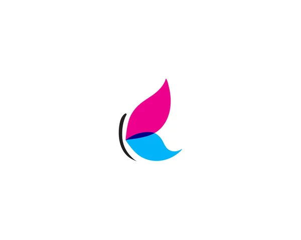 Kelebek Kavramsal Basit Renkli Logo Taşıyıcısı — Stok Vektör