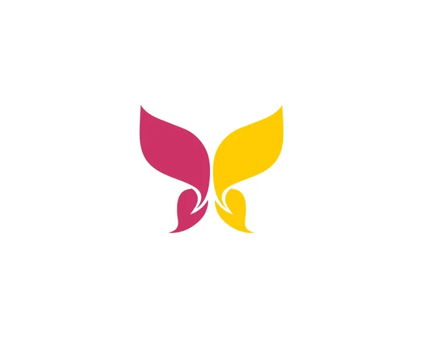 Kelebek Kavramsal Basit Renkli Logo Taşıyıcısı — Stok Vektör