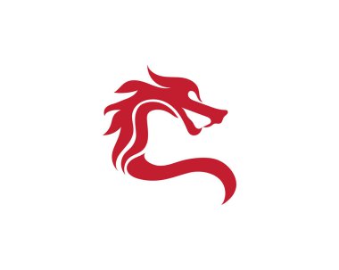 Dragon logo simge vektör