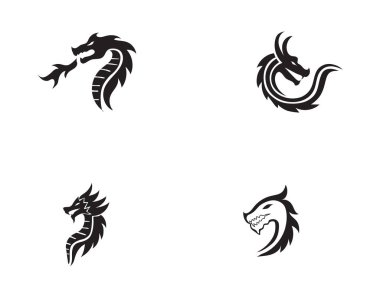 Dragon logo simge vektör