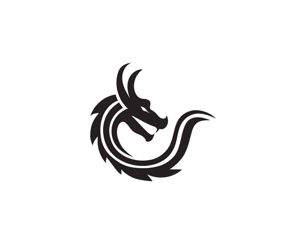 Dragon Logo Icône Vecteur — Image vectorielle