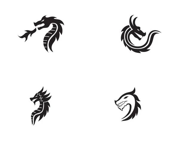 Dragon Logo Simge Vektör — Stok Vektör