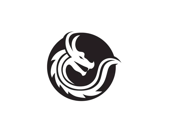Dragon Logo Ikon Vektor — Stock vektor