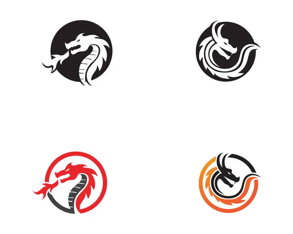 Dragon Logo Pictogram Vector — Stockvector