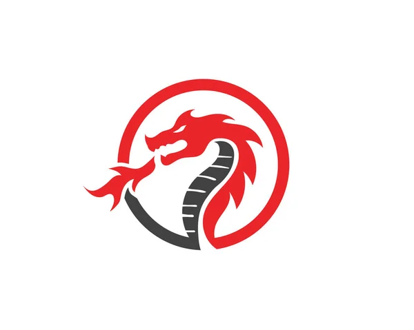 Dragon Logo Icône Vecteur — Image vectorielle