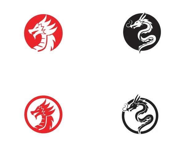 Dragon Logo Pictogram Vector — Stockvector