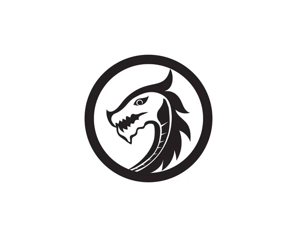 Dragão Logotipo Ícone Vetor — Vetor de Stock