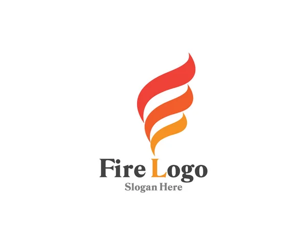 Logotipo Fuego Símbolo Gas Petróleo — Vector de stock