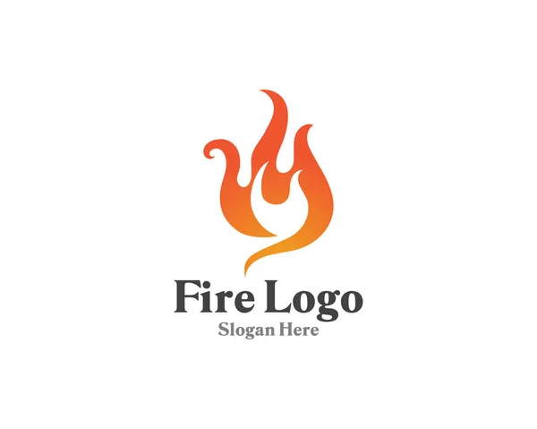 Logotipo Fuego Símbolo Gas Petróleo — Vector de stock