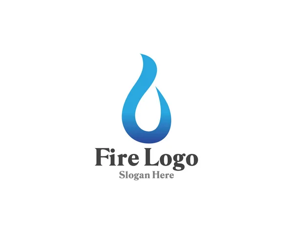 Logotipo Fuego Símbolo Gas Petróleo — Archivo Imágenes Vectoriales