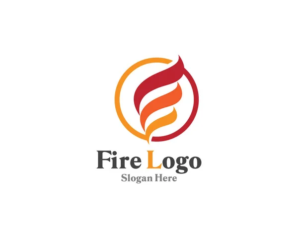 Logotipo Fuego Símbolo Gas Petróleo — Vector de stock