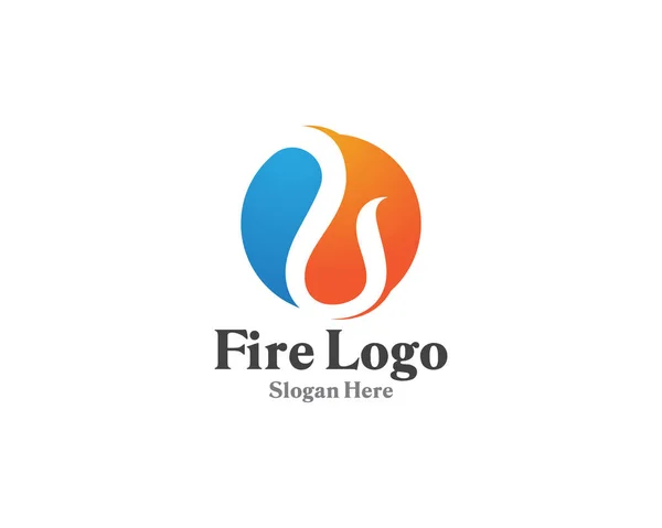 Φωτιά Λογότυπο Σύμβολο Φυσικού Αερίου Και Πετρελαίου — Διανυσματικό Αρχείο
