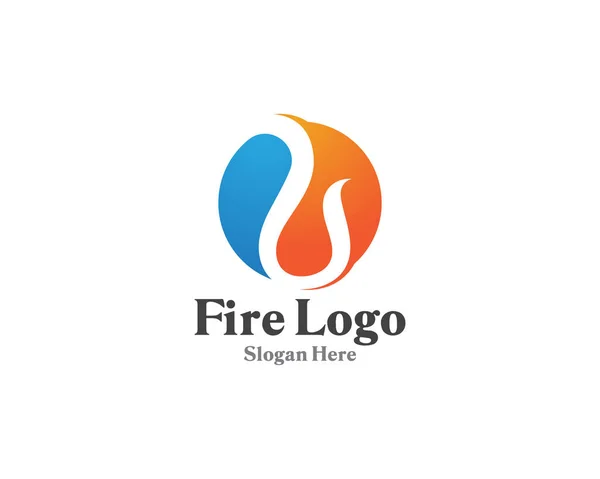 Logotipo Fuego Símbolo Gas Petróleo — Archivo Imágenes Vectoriales