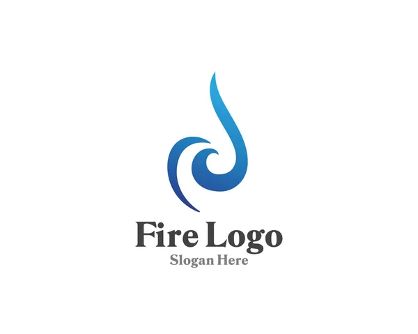 Logotipo Fuego Símbolo Gas Petróleo — Vector de stock