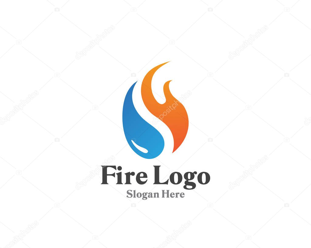Fire logo symbol gas and oil 