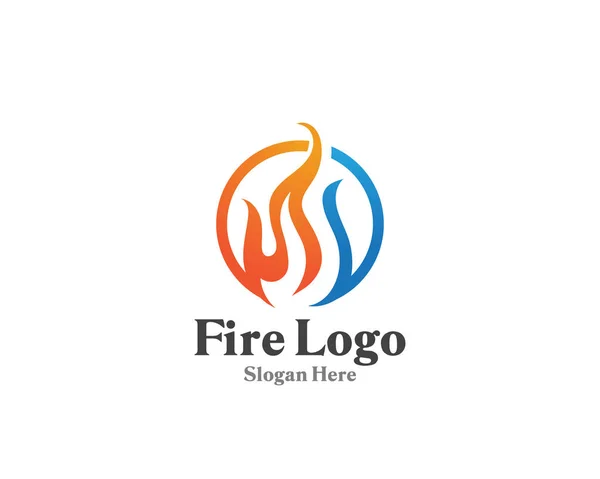 Logotipo Fuego Símbolo Gas Petróleo — Archivo Imágenes Vectoriales