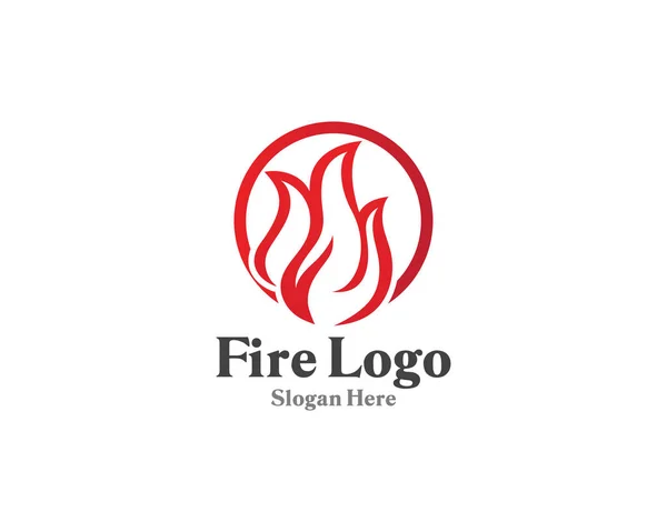 Logotipo Fuego Símbolo Gas Petróleo — Vector de stock