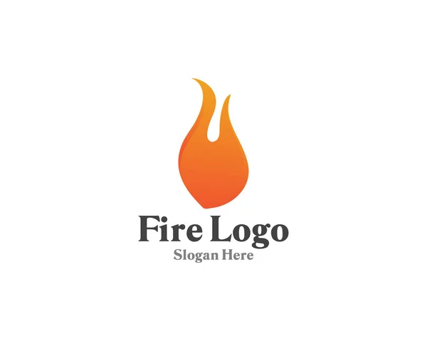 Logotipo Fuego Símbolo Gas Petróleo — Vector de stock