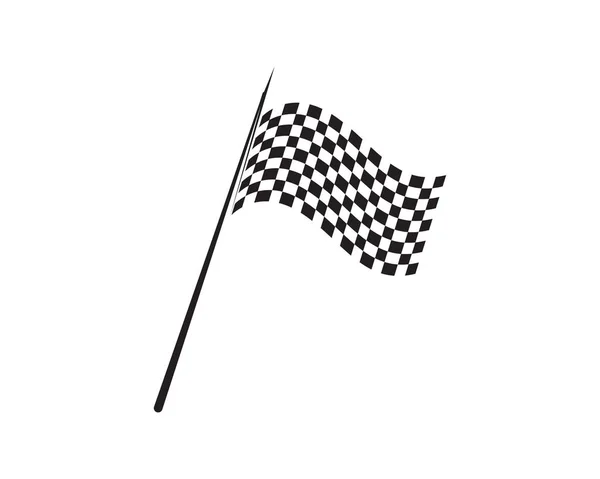 Icono Bandera Carrera Plantilla Logotipo Diseño Simple — Archivo Imágenes Vectoriales