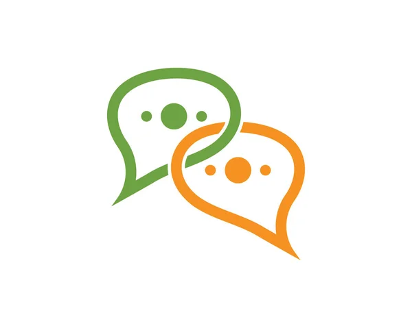 Toespraak Bubble Chat Pictogrammalplaatje Logo — Stockvector