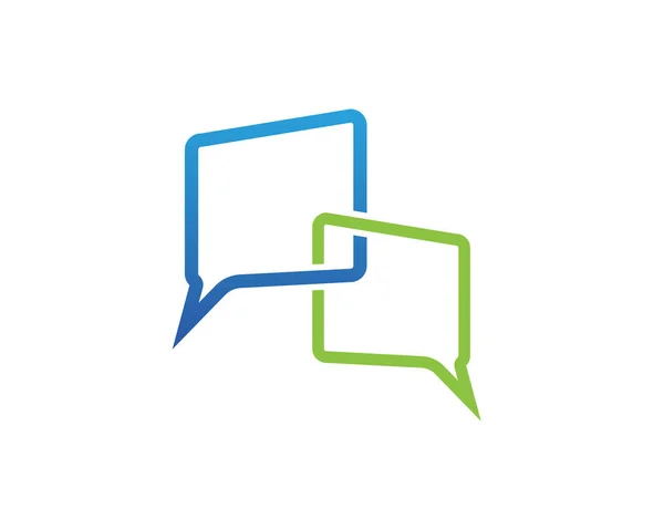 Toespraak Bubble Chat Pictogrammalplaatje Logo — Stockvector