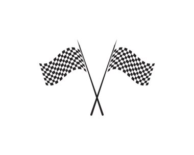 Yarış bayrak simgesi, basit tasarımı logo templat