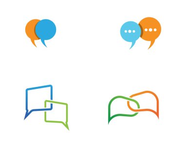Konuşma balonu sohbet simgesi Logo şablonu