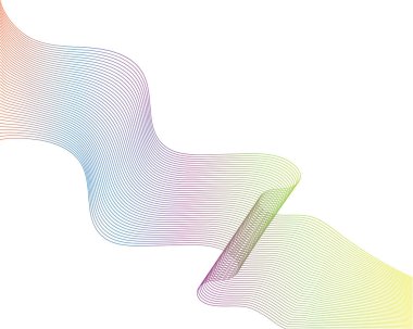 Dalga hat illüstrasyon vektör 