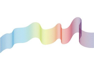 Dalga hat illüstrasyon vektör 